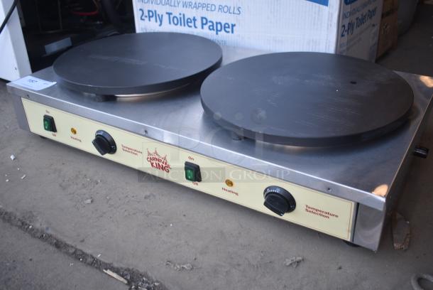BRAND NEW SCRATCH AND DENT! 2023 Carnival King 382TCM16DBL Stainless Steel Commercial 16" Dual Non-Stick Crepe Maker. 208-240 Volts, 1 Phase. - Image 3 of 7