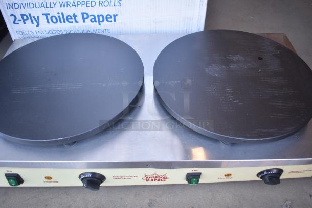 BRAND NEW SCRATCH AND DENT! 2023 Carnival King 382TCM16DBL Stainless Steel Commercial 16" Dual Non-Stick Crepe Maker. 208-240 Volts, 1 Phase. - Image 5 of 7