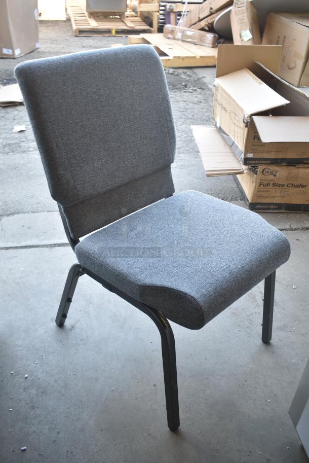19 BRAND NEW SCRATCH AND DENT! Gray Stackable Chairs. 19 Times Your Bid - Image 2 of 6
