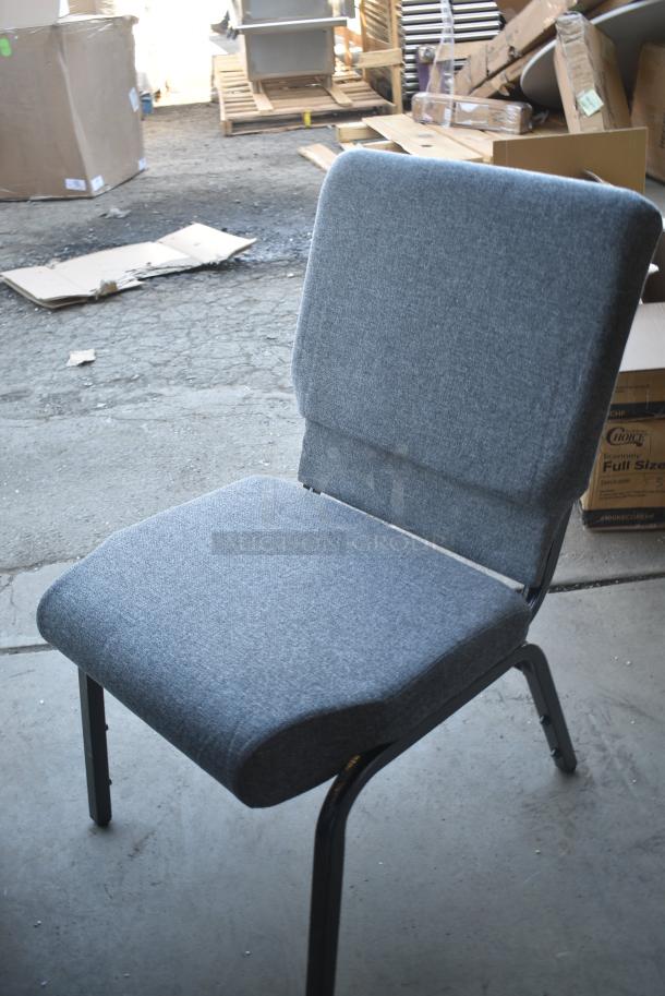 19 BRAND NEW SCRATCH AND DENT! Gray Stackable Chairs. 19 Times Your Bid - Image 3 of 6