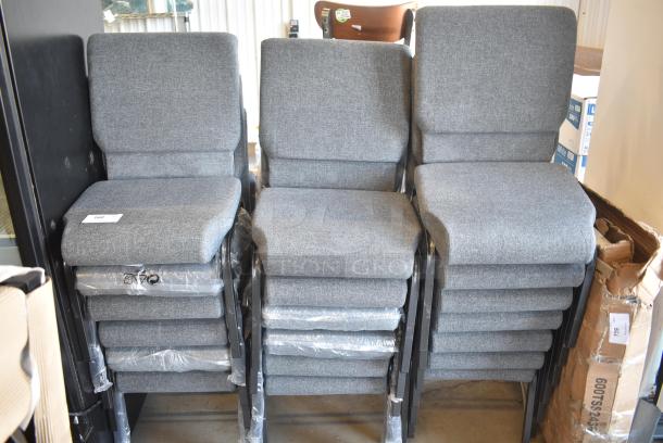 19 BRAND NEW SCRATCH AND DENT! Gray Stackable Chairs. 19 Times Your Bid - Image 6 of 6
