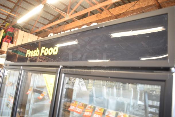 2018 True GDM-72-HC Metal Commercial 3 Door Reach In Cooler Merchandiser w/ Poly Coated Racks. 115 Volts, 1 Phase. Tested and Working! - Image 3 of 9