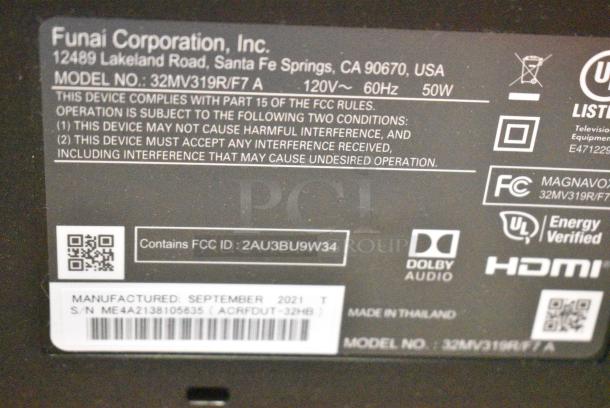 Magnavox 32MV319R/F7 32" Television. 120 Volts, 1 Phase. Buyer Must Pick Up - We Will Not Ship This Item. - Image 5 of 6