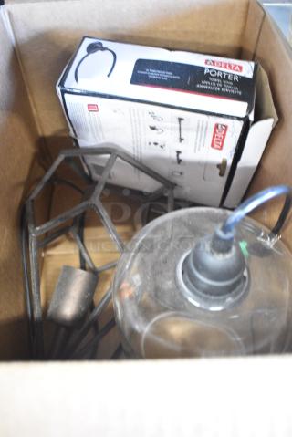 3 Various Items Including Delta Porter Towel Ring, Light Fixture. 3 Times Your Bid!