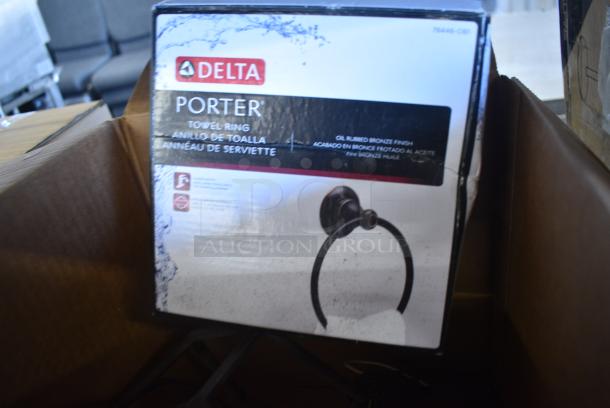 3 Various Items Including Delta Porter Towel Ring, Light Fixture. 3 Times Your Bid! - Image 4 of 4