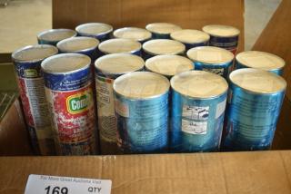 ALL ONE MONEY! Box of 18 Cans of Cleaner Including Ajax and Comet.
