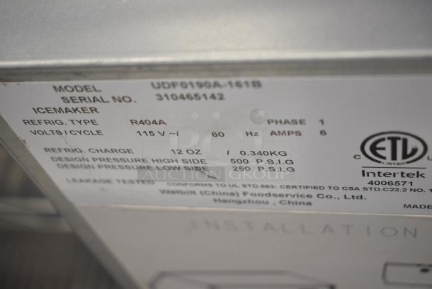 Manitowoc UDF0190A-161B Stainless Steel Commercial Self Contained Ice Machine. 115 Volts, 1 Phase. - Image 8 of 9