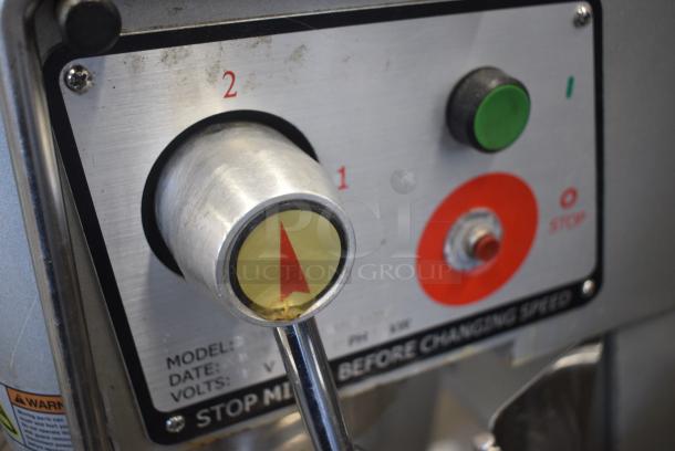 2019 Omcan SP300A Metal Commercial Floor Style 30 Quart Planetary Dough Mixer w/ Stainless Steel Mixing Bowl, Bowl Guard, Paddle and Whisk Attachments. 110 Volts, 1 Phase. Tested and Working! - Image 6 of 14