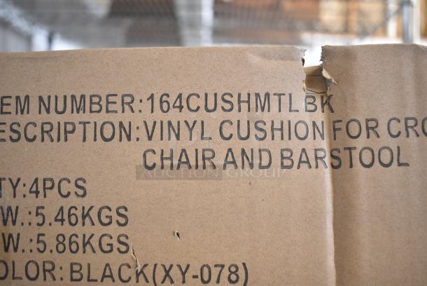 16 BRAND NEW SCRATCH AND DENT! Items Including 10 3492430TCB Lancaster Table & Seating 24" x 30" Laminated Rectangular Table Top Reversible Cherry / Black, 3 Boxes of 164CUSHMTLBK Lancaster Table & Seating 2 1/2" Black Vinyl Padded Seat for Metal Frame Seating, 164TCOLROD25 Lancaster Table & Seating 25 3/16" Standard Height Table Base Column and Rod. 16 Times Your Bid! - Image 3 of 9