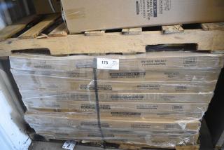 10 BRAND NEW SCRATCH AND DENT! 3493636ANTWA Lancaster Table & Seating Square Industrial Solid Wood Live Edge Table Top with Rustic Walnut Finish. 10 Times Your Bid!