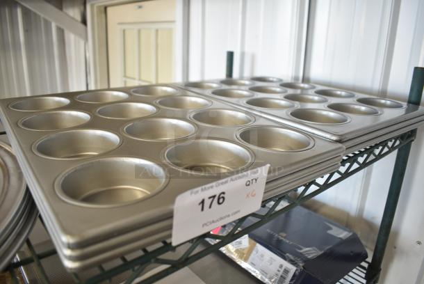 6 BRAND NEW SCRATCH AND DENT! Metal 12 Cup Muffin Baking Pan. 6 Times Your Bid! - Image 2 of 3