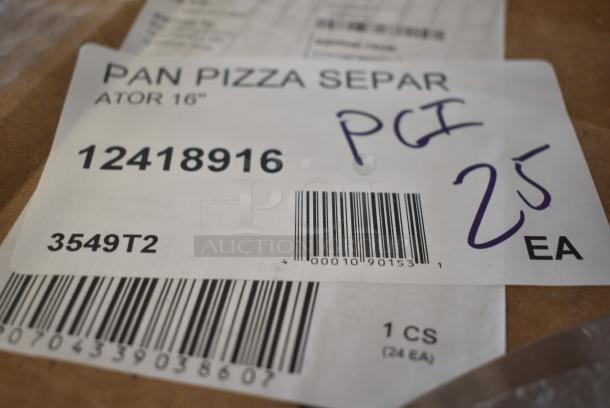 25 BRAND NEW SCRATCH AND DENT! 12418916 American Metalcraft 18916 16" Round Standard Weight Aluminum Pizza Pan Separator. 25 Times Your Bid! - Image 3 of 3