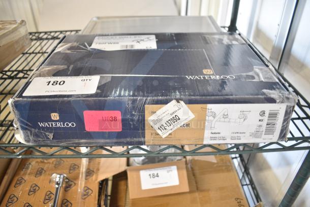 BRAND NEW SCRATCH AND DENT! 750FW86 Waterloo Wall-Mounted Faucet with 8" Centers and 6" Swing Spout - Image 3 of 6