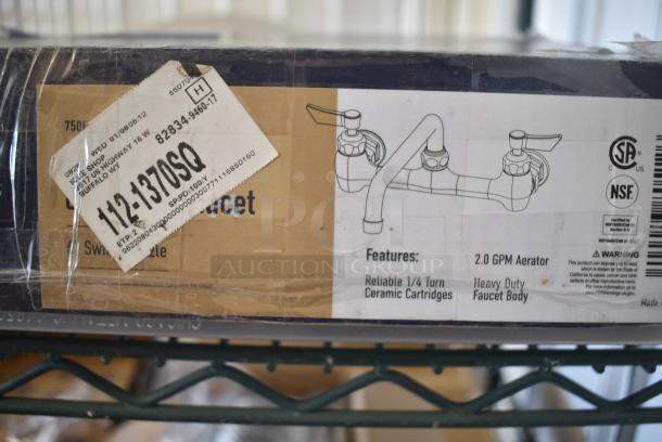 BRAND NEW SCRATCH AND DENT! 750FW86 Waterloo Wall-Mounted Faucet with 8" Centers and 6" Swing Spout - Image 5 of 6