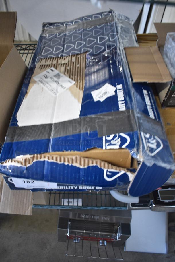 BRAND NEW SCRATCH AND DENT! 510B133AF12B T&S B-0133-ADF12-B EasyInstall Wall Mounted 37 9/16" High Pre-Rinse Faucet with Adjustable 8" Centers, 1.15 GPM Spray Valve, 44" Hose, 12" Add-On Faucet, and 6" Wall Bracket - Image 5 of 6