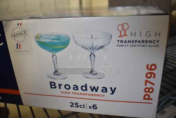 2 BRAND NEW SCRATCH AND DENT! Box of 6 Arcoroc P8796 Broadway 8 oz. Coupe Glass by Arc Cardinal. 2 Times Your Bid! - Image 1 of 7