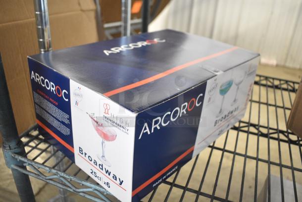 2 BRAND NEW SCRATCH AND DENT! Box of 6 Arcoroc P8796 Broadway 8 oz. Coupe Glass by Arc Cardinal. 2 Times Your Bid! - Image 3 of 7