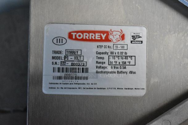 BRAND NEW SCRATCH AND DENT! Tor Rey PC-80LT 80 lb. Digital Price Computing Scale with Tower, Legal for Trade. Tested and Working! - Image 8 of 8