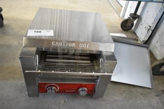 BRAND NEW SCRATCH AND DENT! Avantco 184T140 T140 Commercial 10" Wide Conveyor Toaster with 3" Opening, 300 Slices per Hour. 120 Volts, 1 Phase. Cannot Test Due To Plug Style