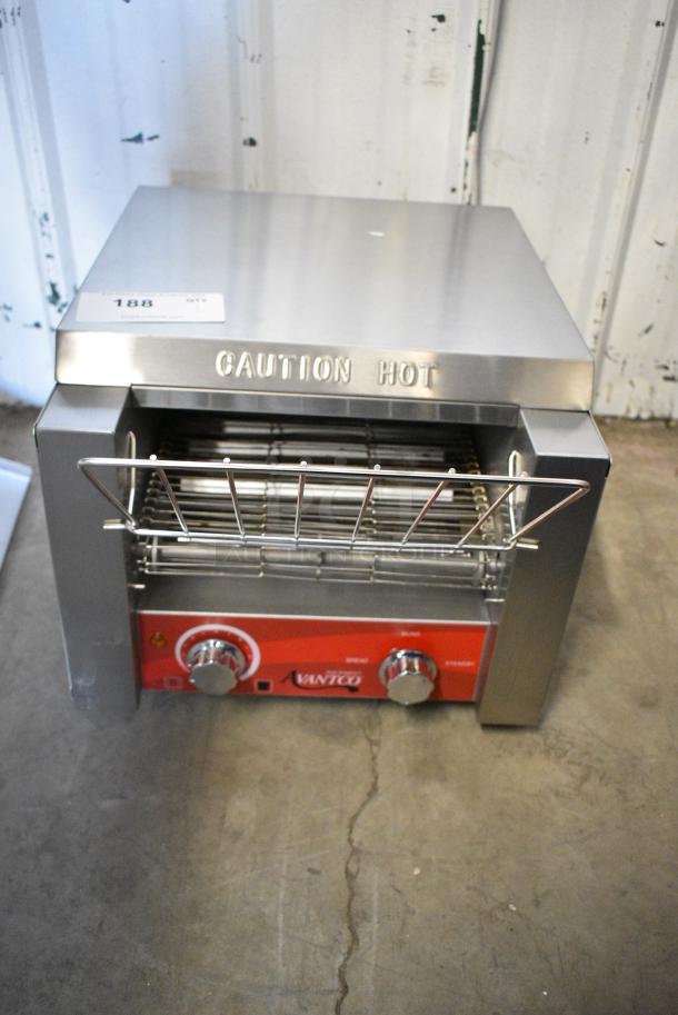 BRAND NEW SCRATCH AND DENT! Avantco 184T140 T140 Commercial 10" Wide Conveyor Toaster with 3" Opening, 300 Slices per Hour. 120 Volts, 1 Phase. Cannot Test Due To Plug Style - Image 3 of 8