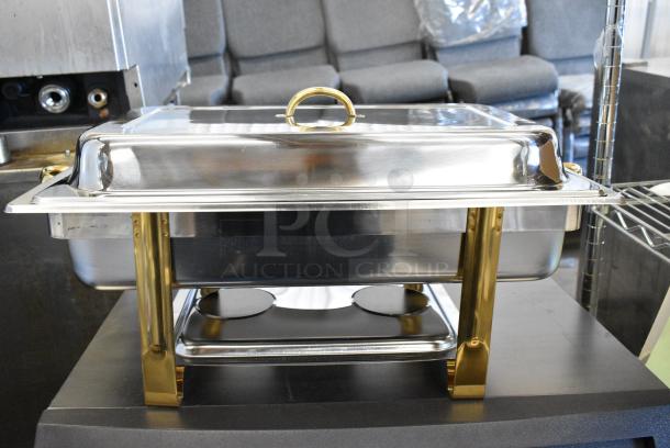 3 BRAND NEW SCRATCH AND DENT! Metal Chafing Dish w/ Insert and Lid. 3 Times Your Bid! - Image 1 of 5