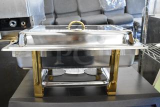 3 BRAND NEW SCRATCH AND DENT! Metal Chafing Dish w/ Insert and Lid. 3 Times Your Bid!