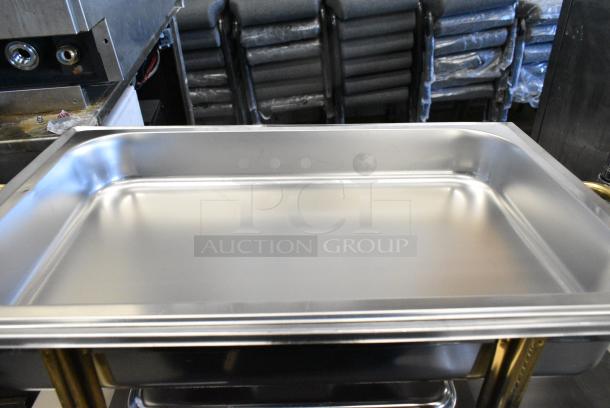 3 BRAND NEW SCRATCH AND DENT! Metal Chafing Dish w/ Insert and Lid. 3 Times Your Bid! - Image 4 of 5