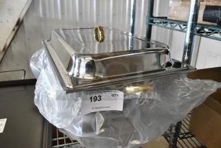 BRAND NEW SCRATCH AND DENT! Metal Chafing Dish w/ Insert and Lid.