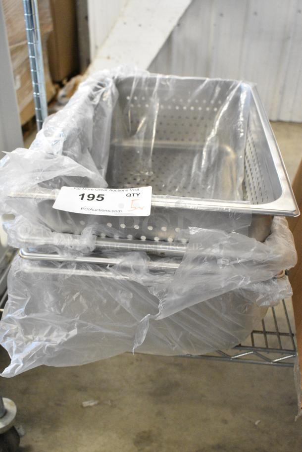 5 BRAND NEW SCRATCH AND DENT! Stainless Steel Items Including Sink Strainer and Full Size Drop In Bins. 5 Times Your Bid! - Image 3 of 4