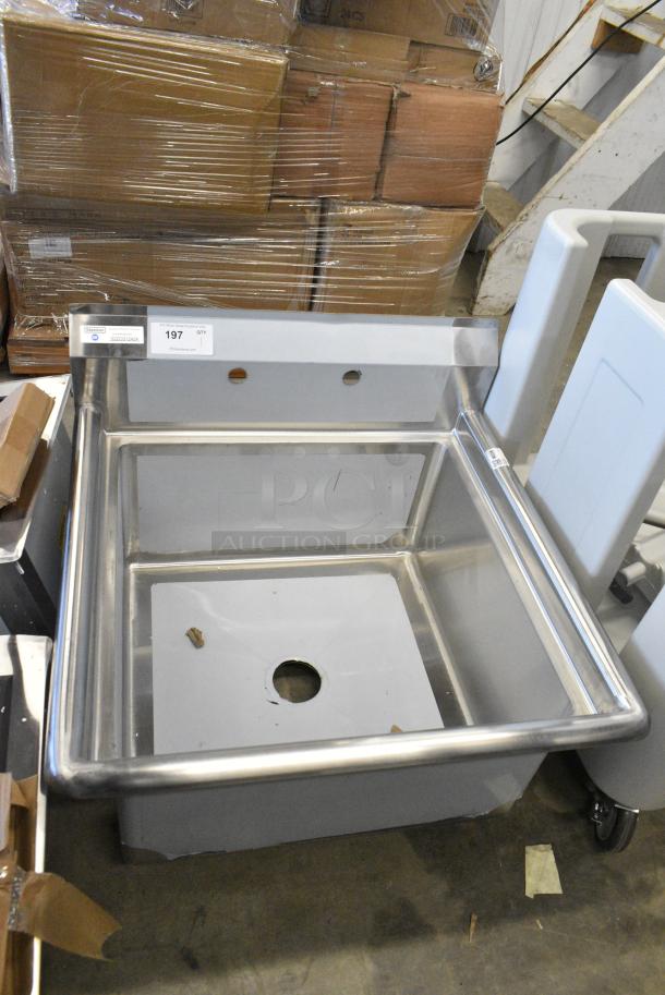 BRAND NEW SCRATCH AND DENT! Steelton 522CS12424 Stainless Steel Single Bay Sink. No Legs. - Image 3 of 5