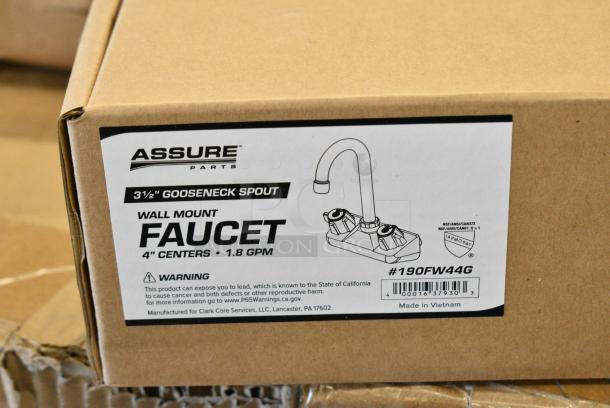 BRAND NEW SCRATCH AND DENT! Regency 600HS17SP 17" x 15" Wall-Mounted Hand Sink with Gooseneck Faucet and Side Splash - Image 2 of 7