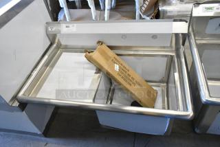 BRAND NEW SCRATCH AND DENT! Steelton 522CS11818L Stainless Steel Single Bay Sink w/ Left Side Drain Board.