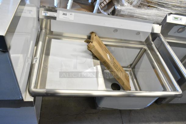 BRAND NEW SCRATCH AND DENT! Steelton 522CS11818L Stainless Steel Single Bay Sink w/ Left Side Drain Board. - Image 2 of 7