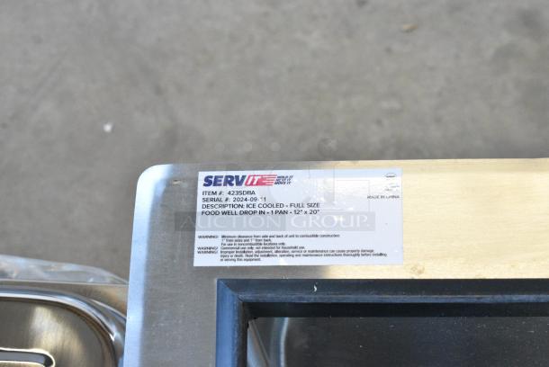 BRAND NEW SCRATCH AND DENT! 2024 ServIt 423SDI1A One Pan Ice-Cooled Drop-In Food Well - Image 4 of 4