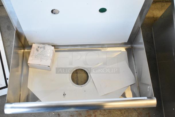 BRAND NEW SCRATCH AND DENT! Regency 600HSMS1824 Wall-Mounted 24" x 17 1/2" Utility Sink for (1) 8" Center Faucet - Image 2 of 4