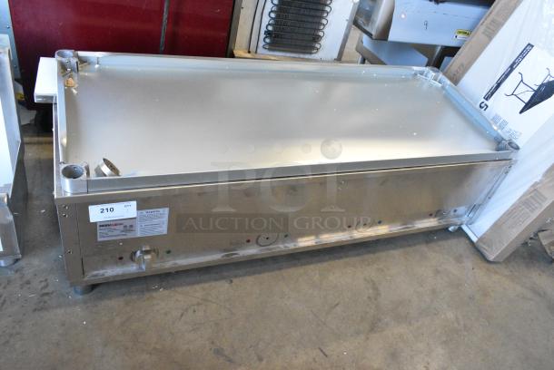 BRAND NEW SCRATCH AND DENT! 2024 ServIt 423EST4WO500 Stainless Steel Four Pan Open Well Electric Steam Table with Adjustable Undershelf. 120 Volts, 1 Phase. Cannot Test Due To Plug Style - Image 1 of 10