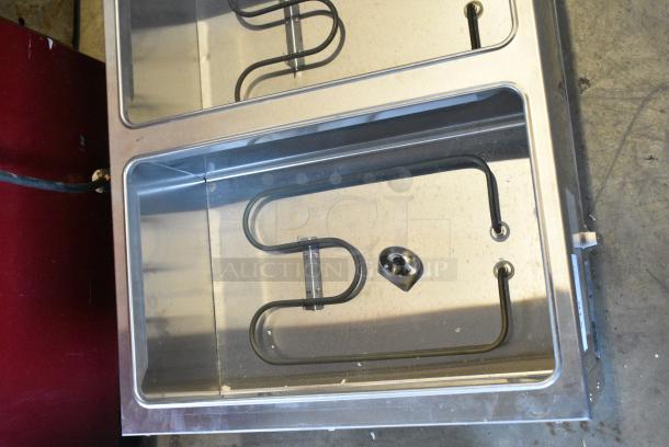 BRAND NEW SCRATCH AND DENT! 2024 ServIt 423EST4WO500 Stainless Steel Four Pan Open Well Electric Steam Table with Adjustable Undershelf. 120 Volts, 1 Phase. Cannot Test Due To Plug Style - Image 5 of 10