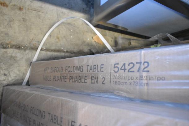 3 BRAND NEW SCRATCH AND DENT! 54272 6' Bi-Fold Folding Table. 3 Times Your Bid! - Image 3 of 4