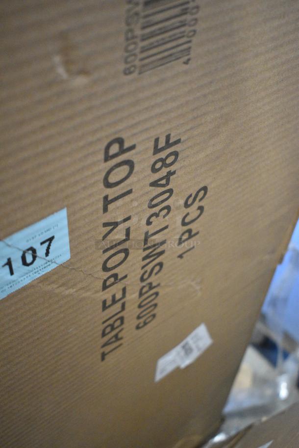 7 BRAND NEW SCRATCH AND DENT! Regency 600PSWT3048F 30" x 48" Poly Table Top for 30" x 48" Poly Top Table without Backsplash. 7 Times Your Bid! - Image 3 of 3