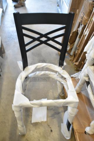 20 BRAND NEW SCRATCH AND DENT! Lancaster Table & Seating 164CCROSSFR Black Metal Dining Height Cross Back Chair Frame. 20 Times Your Bid!