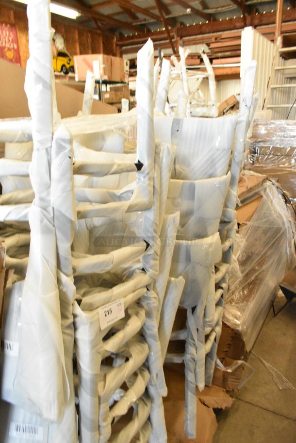 20 BRAND NEW SCRATCH AND DENT! Lancaster Table & Seating 164CCROSSFR Black Metal Dining Height Cross Back Chair Frame. 20 Times Your Bid! - Image 2 of 5