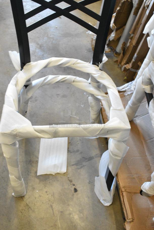 20 BRAND NEW SCRATCH AND DENT! Lancaster Table & Seating 164CCROSSFR Black Metal Dining Height Cross Back Chair Frame. 20 Times Your Bid! - Image 4 of 5