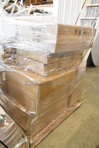 20 BRAND NEW SCRATCH AND DENT! Items Including 5535120 Acopa 20 oz. Customizable Mixing Glass - 24/Case, 3921043AB06 Duralex Unie 8.38 oz. Glass Tumbler - 72/Case, 600LEGGALV12 Regency 20 1/2" Galvanized Steel Leg for Sinks, 2 164CUSHMTLBW Lancaster Table & Seating Black Wood Seat for Metal Frame Seating, BM176DPAN48 Choice 8" Round Stacking Dough Pan, 173B22446 Lavex Economy 22" x 44" Cotton Bath Towel 6 lb. - 12/Pack. 20 Times Your Bid!