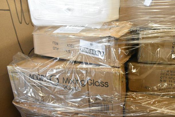 20 BRAND NEW SCRATCH AND DENT! Items Including 5535120 Acopa 20 oz. Customizable Mixing Glass - 24/Case, 3921043AB06 Duralex Unie 8.38 oz. Glass Tumbler - 72/Case, 600LEGGALV12 Regency 20 1/2" Galvanized Steel Leg for Sinks, 2 164CUSHMTLBW Lancaster Table & Seating Black Wood Seat for Metal Frame Seating, BM176DPAN48 Choice 8" Round Stacking Dough Pan, 173B22446 Lavex Economy 22" x 44" Cotton Bath Towel 6 lb. - 12/Pack. 20 Times Your Bid! - Image 9 of 11