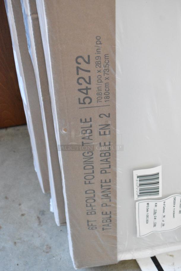 3 BRAND NEW SCRATCH AND DENT! 54272 6' Bi-Fold Folding Table. 3 Times Your Bid! - Image 3 of 4