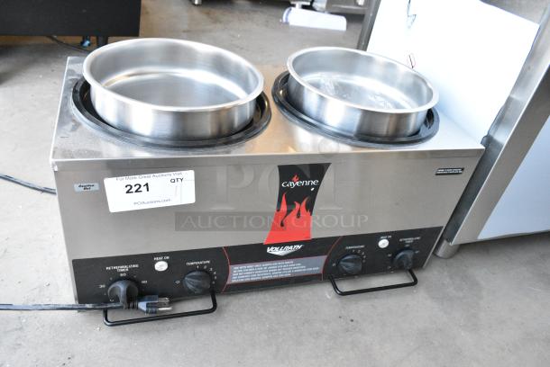 BRAND NEW SCRATCH AND DENT! Vollrath Cayenne TW-27R  Twin Well 7 Qt. Countertop Rethermalizer with Independent Timers. 120 Volts, 1 Phase. Tested and Working! - Image 4 of 8