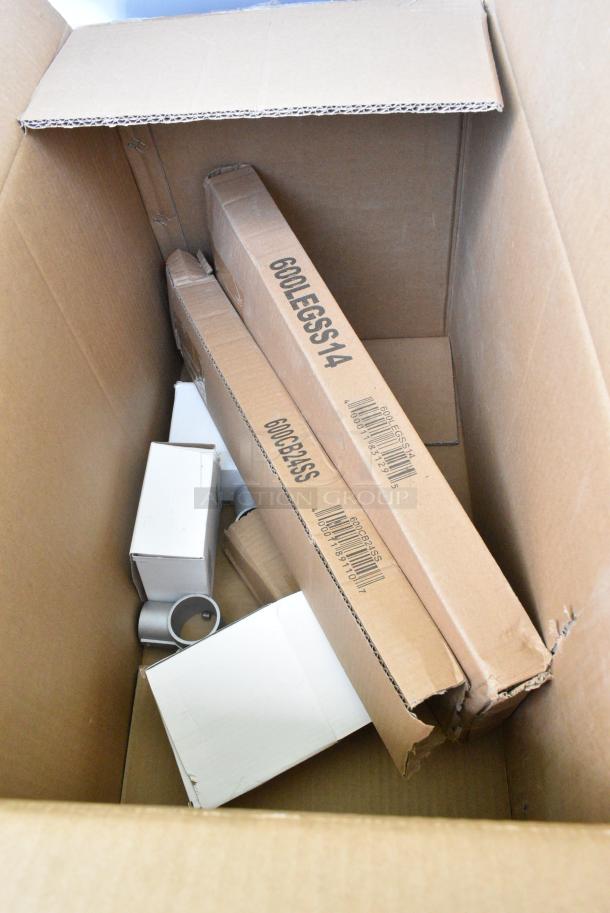 BRAND NEW SCRATCH AND DENT! Regency 600S31824224 94" 16 Gauge Stainless Steel Three Compartment Commercial Sink with Galvanized Steel Legs and 2 Drainboards - 18" x 24" x 14" Bowls - Image 8 of 9