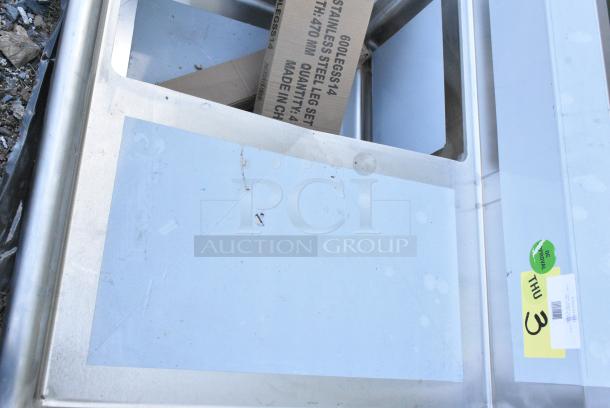 BRAND NEW SCRATCH AND DENT! Regency 600S31824218 Stainless Steel 3 Bay Sink w/ Dual Drain Boards. - Image 3 of 8