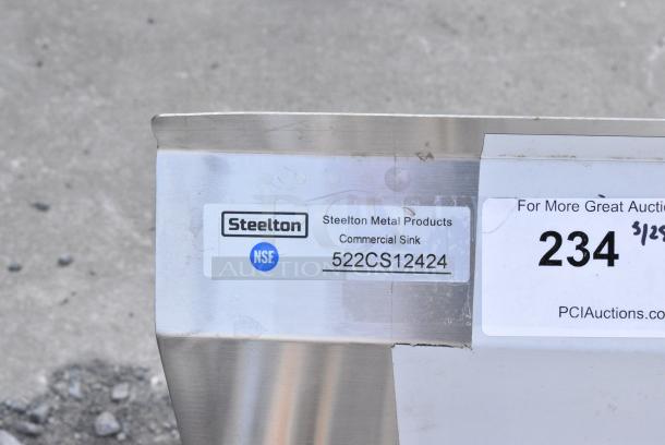 BRAND NEW SCRATCH AND DENT! Steelton 522CS12424 29 1/2" 18-Gauge Stainless Steel One Compartment Commercial Sink without Drainboard - 24" x 24" x 12" Bowl. No Legs. - Image 5 of 5