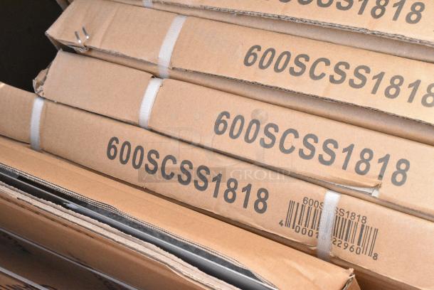 13 BRAND NEW SCRATCH AND DENT! Items Including 7 600SCSS1818 Regency 18 Gauge Stainless Steel Sink Cover for 18" x 18" Bowls, 600TSS2448S Regency Spec Line 24" x 48" 14 Gauge Stainless Steel Commercial Work Table with Undershelf, 600TB2460G Regency 24" x 60" 18-Gauge 304 Stainless Steel Commercial Work Table with 4" Backsplash and Galvanized Undershelf, 600ES3048G Regency 30" x 48" 16-Gauge Stainless Steel Equipment Stand with Galvanized Undershelf, 1643660TFGRY Lancaster Table & Seating 36" x 60" Rectangular Thermo-Formed MDF Table Top with Gray Wood Finish. 13 Times Your Bid! - Image 3 of 10